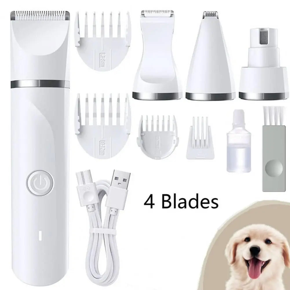 Pet Shaving Care Set Cordless Dog Grooming Shears Low Noise Pet Grooming Set with Ceramic Blades Electric Dog Clippers for Cat