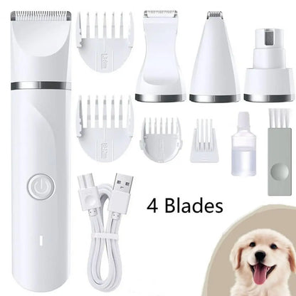 Pet Shaving Care Set Cordless Dog Grooming Shears Low Noise Pet Grooming Set with Ceramic Blades Electric Dog Clippers for Cat