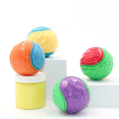 Bite-resistant Pet Dog Toy Rubber Ball Beef-flavored Elastic Ball To Prevent Dog From Destroying Things Dog Training Supply