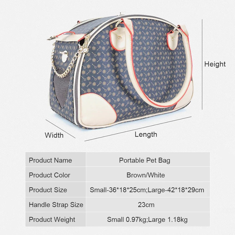 Dog Cat Carrier Bag Waterproof Outdoor Travel Portable Foldable Pet Shoulder Bag for Cat and Small Dog Home Dog Accessories