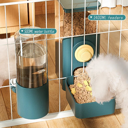 HOOPET Automatic Pet Bowls Cage Hanging Feeder Dog Water Bottle Food Container Dispenser Bowl for Puppy Cats Pet Feeding Product