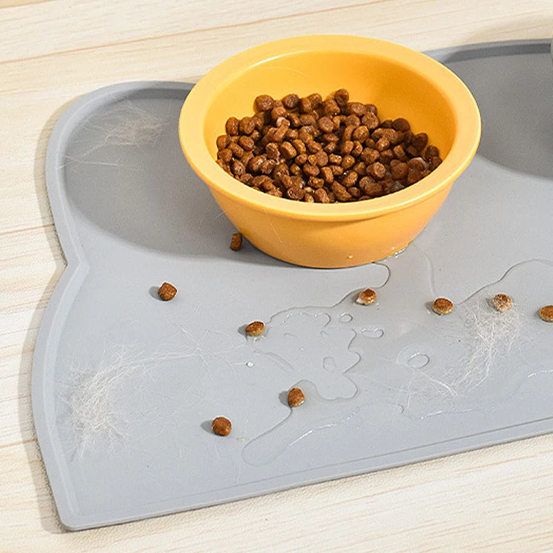 2024 Pet Silicone Food Mat Portable Waterproof Leak-Proof Non-Slip Feeding Mats Bowl Pad Cushion for Cats Dogs Items Pet Items