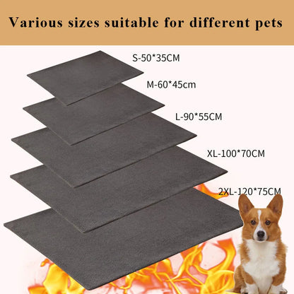 Self heating pet mat, winter heat gathering and warmth keeping cat mat dog mat detachable non slip and dirt resistant dog litter