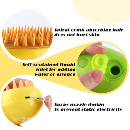 Cat Steam Brush Steamy Dog Brush 3 in 1 Electric Spray Cat Hair Brushes for Massage Pet Grooming Comb Hair Removal Combs