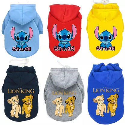 Pet Spring New Hoodie Disney Brand Dog Clothes Lion King Anime Print Puppy Clothes Cats And Dogs Same Sweatshirt ChihuahuaXS-XXL