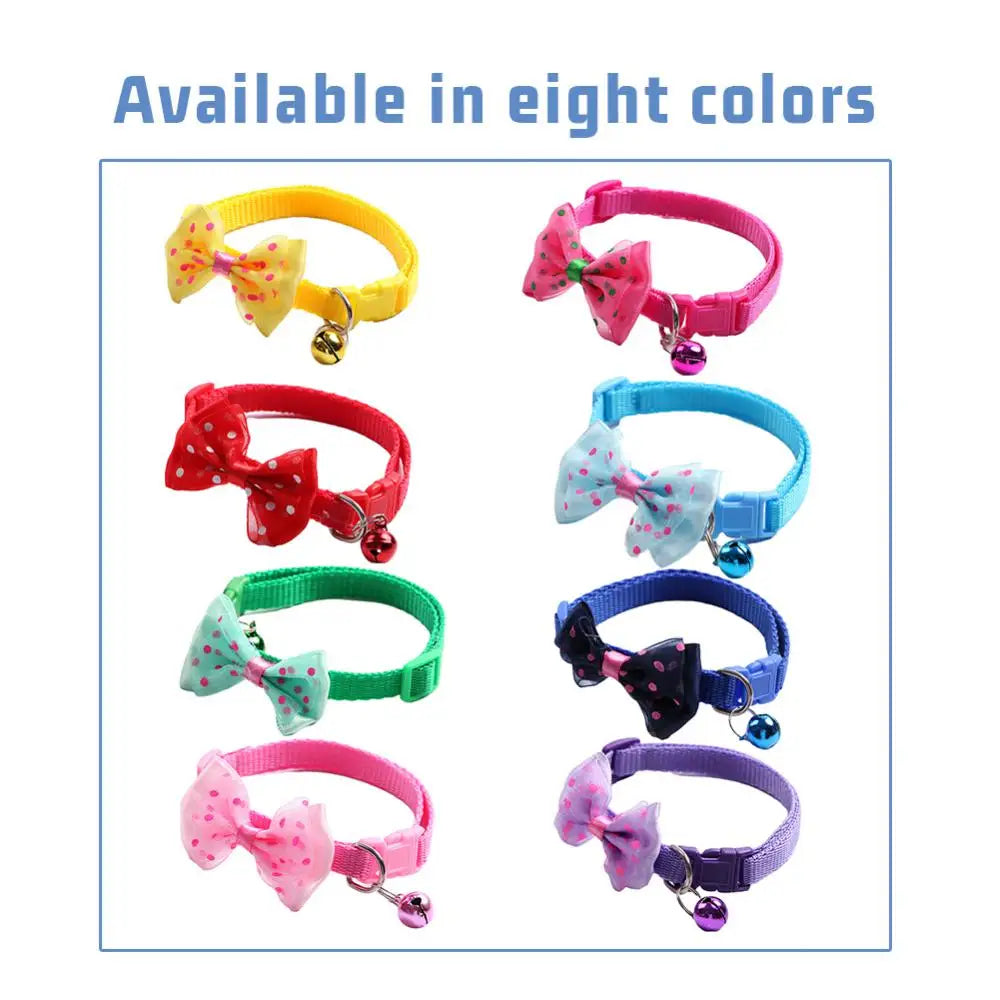 Trendy Adjustable Beautiful Stylish Cat Collar Popular Pet Collar Small Dog Bow Collar Attractive Pet Accessories Stylish Cute