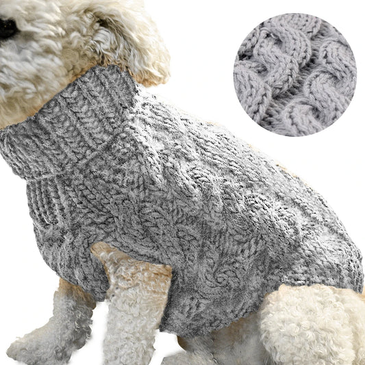 Puppy Dog Sweaters For Small Medium Dogs Cats Clothes Winter Warm Pet Turtleneck Chihuahua Vest Soft Yorkie Coat Teddy Jacket