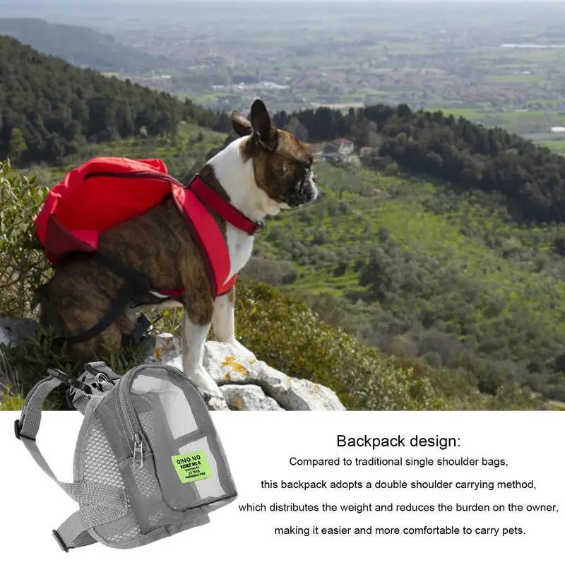 Dog Carrier Bag Puppy Backpack Pet Self Carrier Poop Bags Dispenser Small Pets Comfort Sling Handbag Tote Pouch Accessories