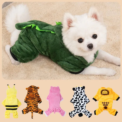 Warm Fleece Dog Clothes Pet Clothes for Small Medium Dogs Comfortable Sweatshirt Pet Hoodies Chihuahua Teddy Costume Ropa Perro