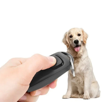 2 In 1 Pet Dog Clicker Dog Training Whistle Clicker Dog Trainer Puppy Stop Barking Training Aid Tool with Key Ring Pet Supplies