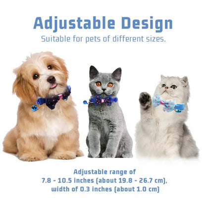 Trendy Adjustable Beautiful Stylish Cat Collar Popular Pet Collar Small Dog Bow Collar Attractive Pet Accessories Stylish Cute