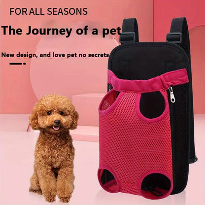 Travel Pet Bag Cat and Dog Breathable Carrier Backpack Nylon Outdoor Portable Mesh Backpack Soft Shoulder Puppy Kitten Bags