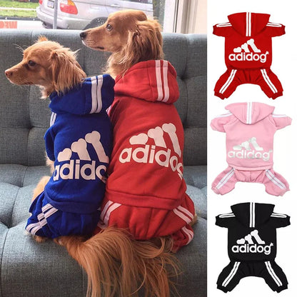 Adidog Cothes Autumn And Winter New Pet Clothes Small Medium Clothes Luxury Dog Puppy Chihuahua Pet Warm Four-legged Sweater