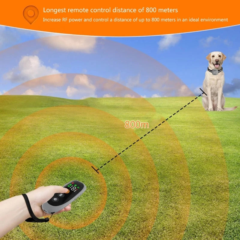 Remote Control Dogs Training Collar LED Light Pet Outdoor Garden Yard Rechargeable Training Dogs Anti-Bark Collar