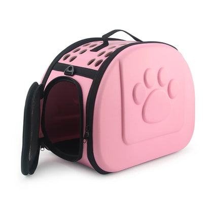 EVA Foldable Portable Pet Carriers Bag Multihole Breathable Dog Cat Carrier Bags Outdoor Travel Pets Cats Handbag Safety Zippers