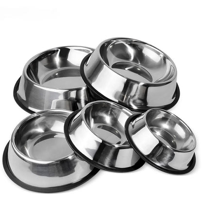 Stainless Steel Dog Bowl Anti-Gulping Slow Feeder Safe Washable Pet Food Water Bowl Dog Feeders