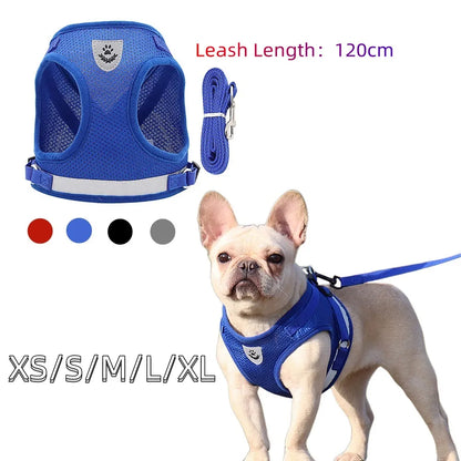 Quality Dog Harness And Leash Set Dog Accessories For Small Dog Chest Harness Dog Leash French Bulldog Pug Medium Pet Supplies