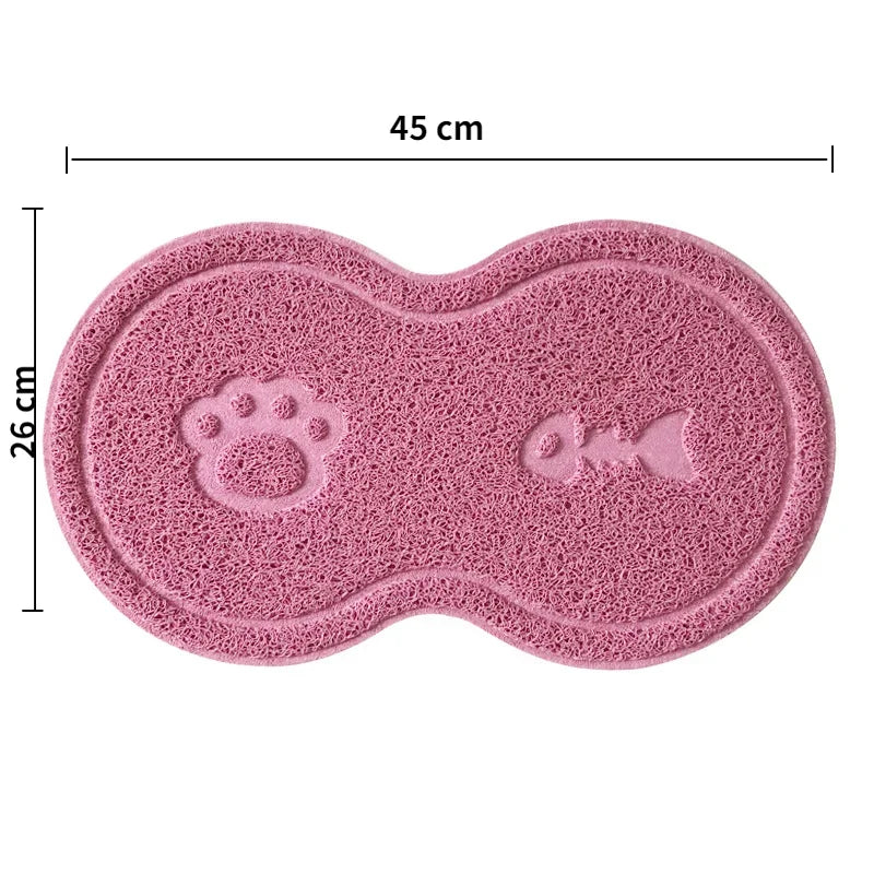 Cloud Shape Pet Cat Dog Feeding Mat Pad Solid Paw Fishbone Pattern Dish Bowl Antislip Placemat Easy Washing Pet Accessories