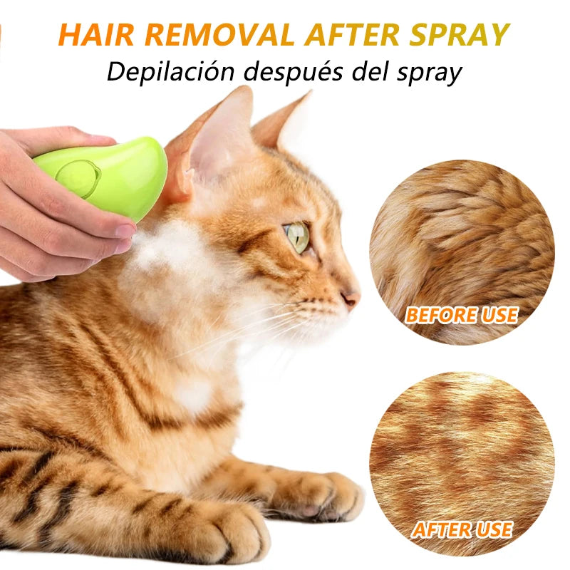 Cat Steamy Brush 3-in-1 Steamy Dog Brush Electric Spray Cat Hair Brushes Pet Grooming Massage Comb Hair Removal Pet Accessories