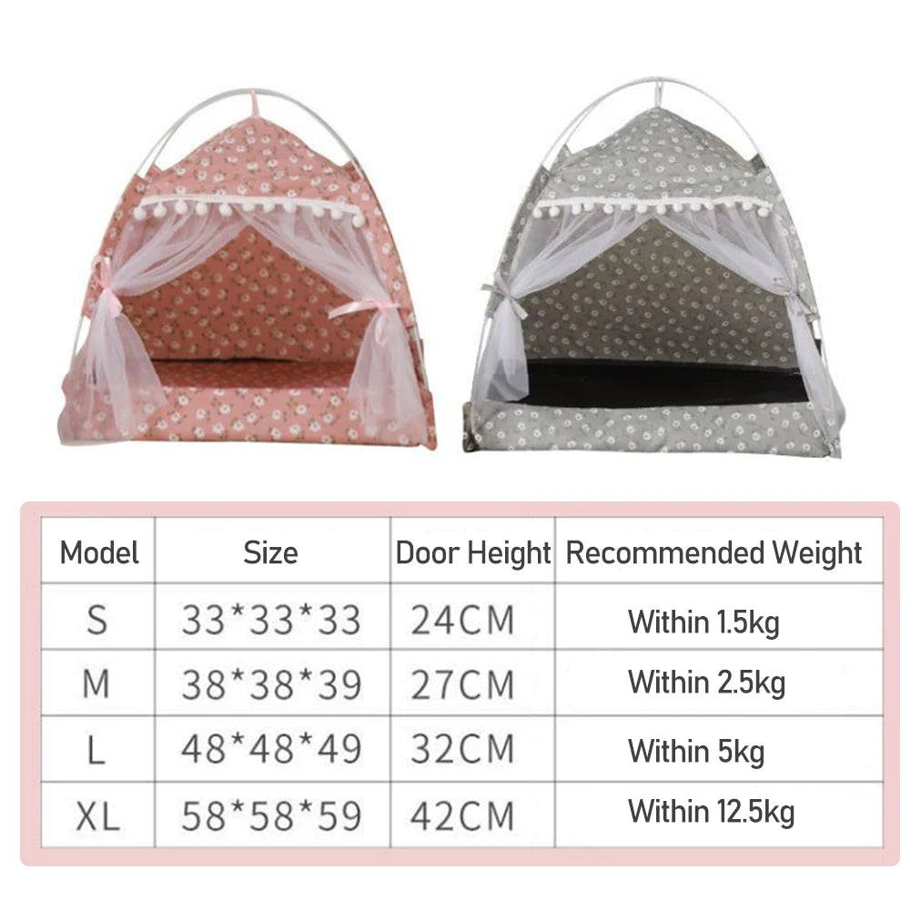 Cat Tent Bed Pet Cat House Closed Cozy Hammock with Floors Cat House Pet Small Dog House Calming Cat Beds For Small Pet House