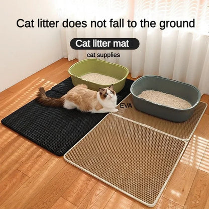 Cat Litter Mat Waterproof Non-slip Double Layer Bed Pet Box Accessory EVA Cats Cushion Carpet Padding Box Cat Sand Pad Supplies