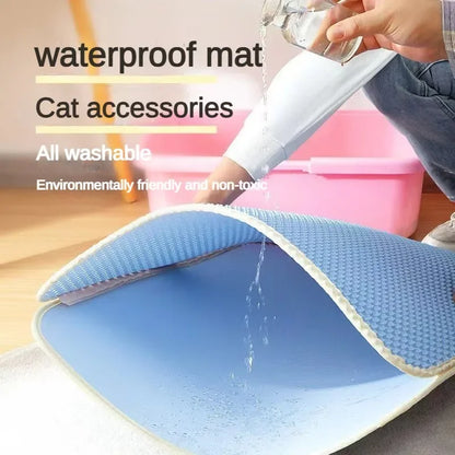 Cat Litter Mat Waterproof Non-slip Double Layer Bed Pet Box Accessory EVA Cats Cushion Carpet Padding Box Cat Sand Pad Supplies