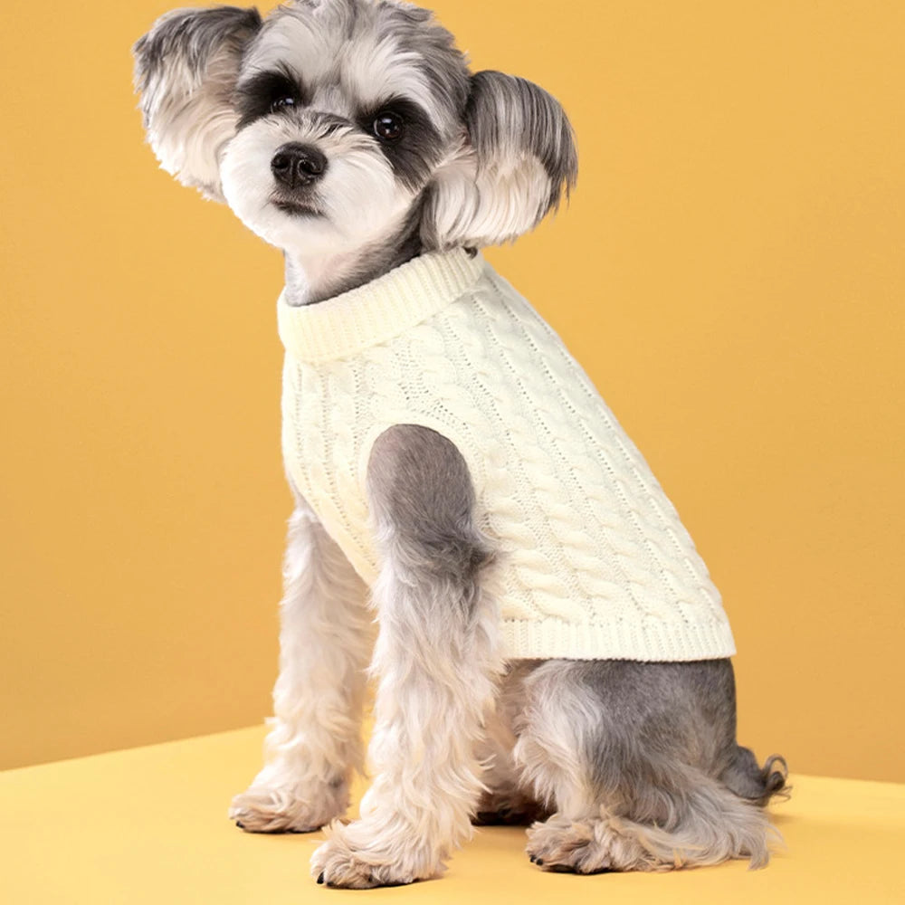 Puppy Dog Sweaters For Small Medium Dogs Cats Clothes Winter Warm Pet Turtleneck Chihuahua Vest Soft Yorkie Coat Teddy Jacket