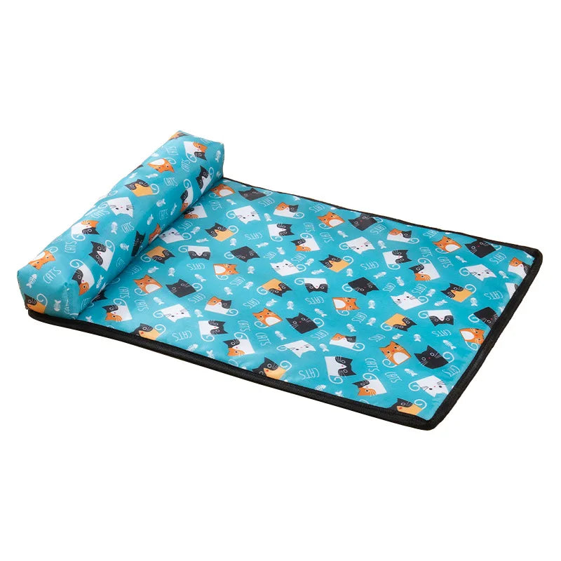 Pet Dog Pillow Cooling Mat Pad Summer Dogs Cats Ice Silk Cooling Blanket Cushion Pet Sofa Kitten Accessories Puppy Supplies