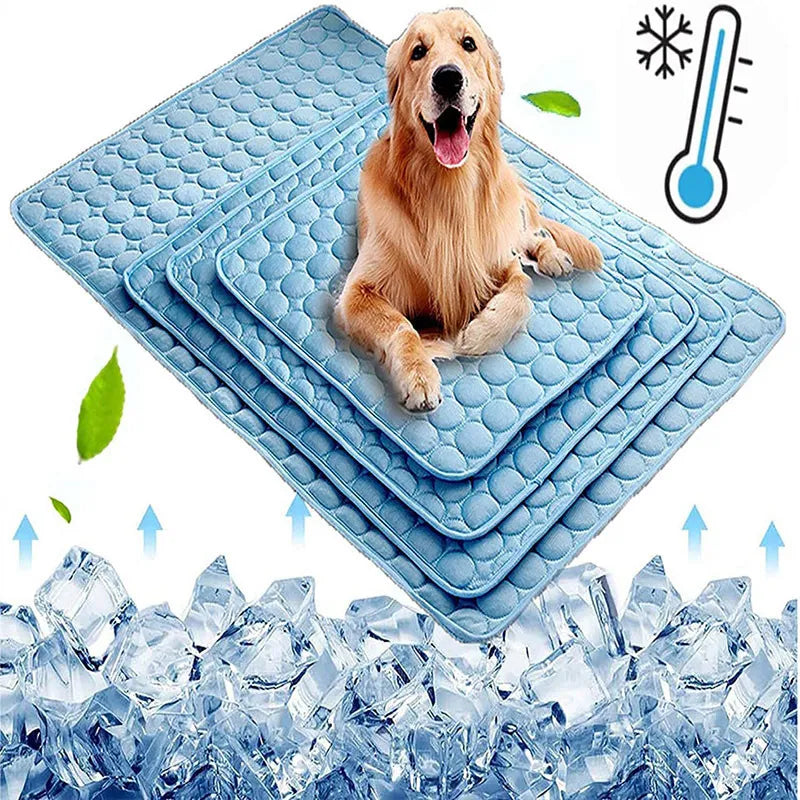 Summer Dog Cooling Mat Dogs Cat Blanket Sofa Breathable Pet Dog Bed Washable For Small Medium Large Dogs Car