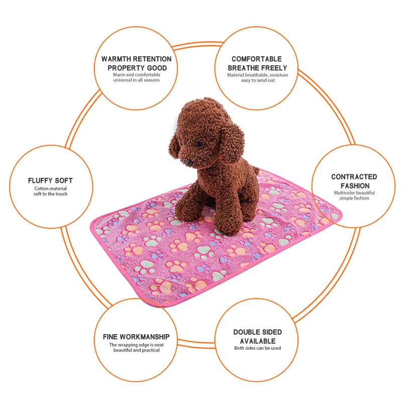 Pet Blanket Bed Mascotas Cama Perros Cachorro Soft Cute Printing Pets Fleece Sleep Mat Pad For Dogs And Cats Lovely Cushion