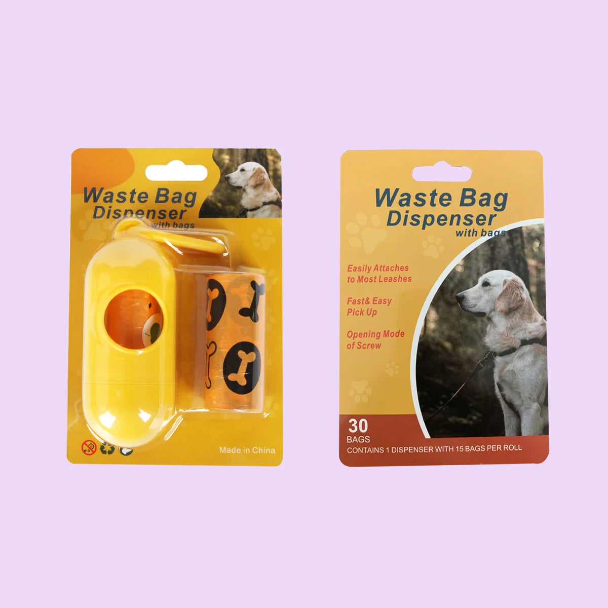 Pet Dog Poop Bags Biodegradable Compostable Eco Friendly Dog Waste Bags Dispenser Outdoor Degradable Dog Excrement Bags supplies