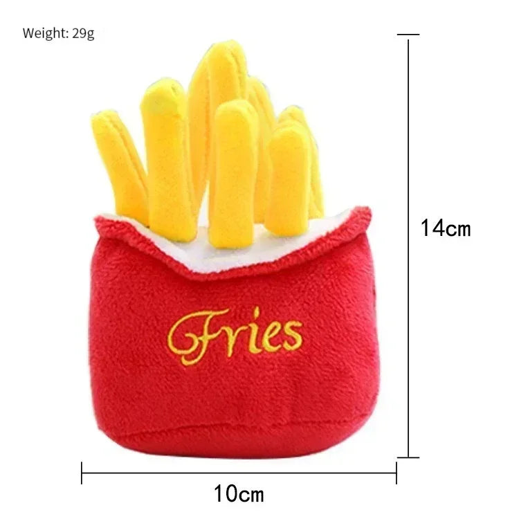 Dog Toy  Hamburger French Fries Dog Chew Toy Pet Party  for Small Dog Puppy Gift Pet Ice Cream Toys  Supplies