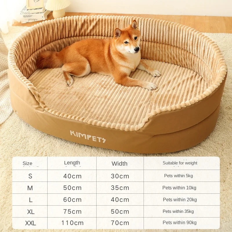 Dog Bed Washable Kennel four seasons Pet Large Sofa Plus Velvet Thick Deep Sleep Cushion Puppy Mat for Small To Large Dogs