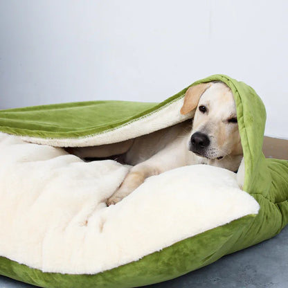 Winter Warm Dogs Kennel Pet Bed Removable Washable Bite-resistant Puppy Sofa Cushion Plush Cat Mat for Large Pet Sleeping Bag