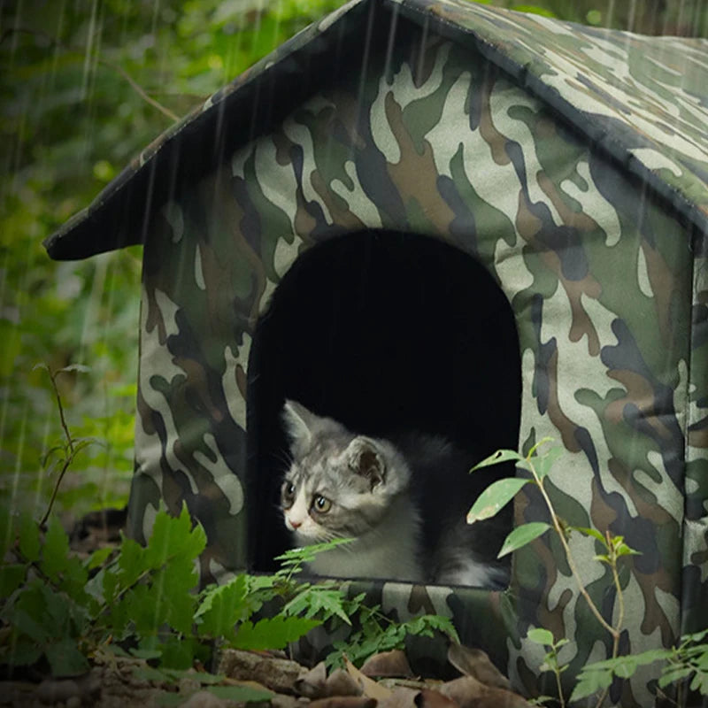 Outdoor cat house, winter cold shelter, waterproof, sun proof, durable, foldable outdoor tent, stray cat shelter, pet house