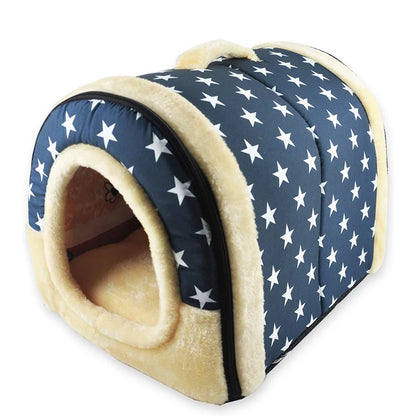 Dog Pet House Dog Bed For Dogs Cats Small Animals Sleeping Bed Indoor Soft Cozy Dog Cave Bed Foldable Removable Warm Cats Kennel