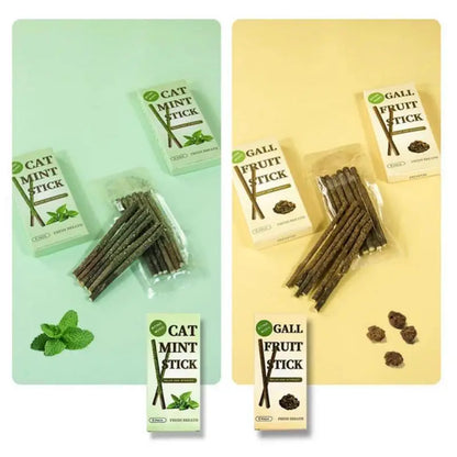 6 Sticks Natural Cat Mint Sticks Cat Catnip Chews Toys Pet Molar Sticks Kittens Cleaning Teeth Bite-resistant Toys Pet Products