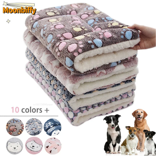 Thickened Pet Sleeping Mat Cat Bed Soft Fur Dog Bed Pet Blanket Mat Household Flannel Mattress Washable Warm Carpet Pet Supplies