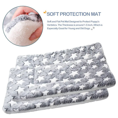 Plush Dog Cat Bed Soft Flannel Pet Blanket Pad Thickened Pet Bed Mat Pets Products Dog Bed For Small Large cat Dogs Carpet