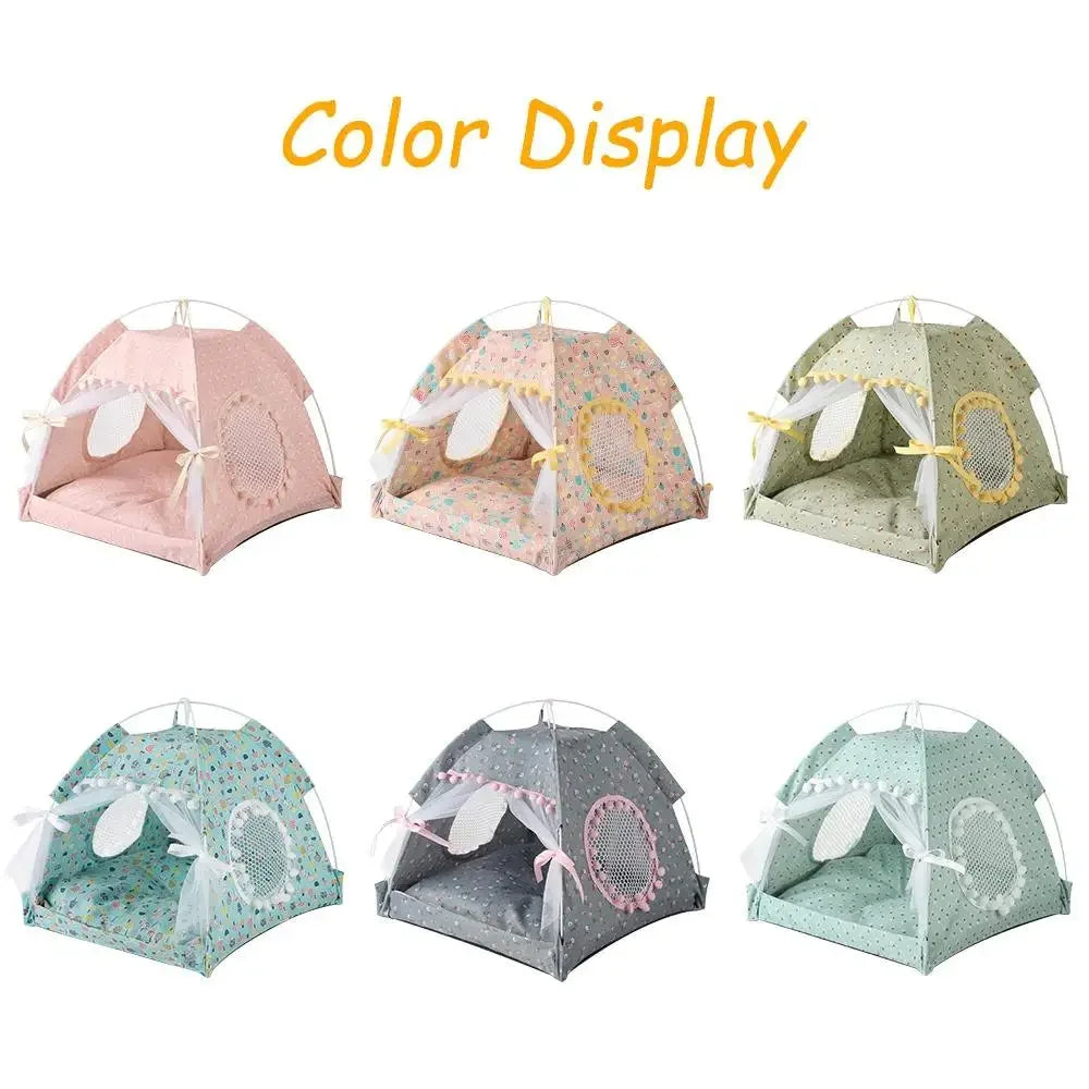 Pet Kennel Dog Beds Sofa Cat Nest Princess Cushion Travel Cat Tent Outdoor Dog Bed for Small Medium Puppy Indoor Cave Pet House