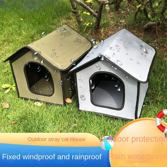 Cat House Dog House Waterproof Pet Carrier Stray  Outdoor Waterproof House Rain Proof Dog   HouseVilla Tent Cat Accessories