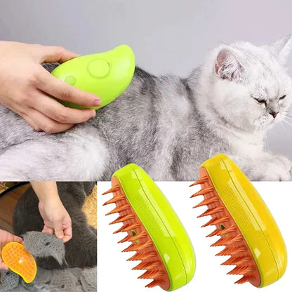 Pet brush Cat Dog Steam Brushs Electric Spray Water Spray Kitten Soft Silicone Depilation Cats Bath Hair Brush Grooming Supplies