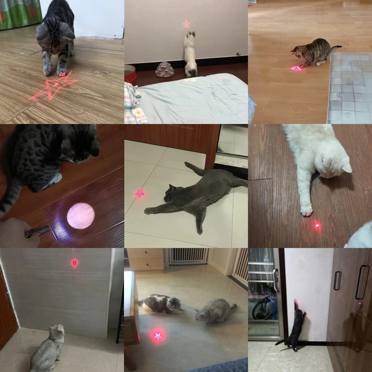 Pet Toys Cat USB Rechargeable Multifunctional Pet Laser Toy For Cats Interactive Funny Kitten Training Laser Toy Cat Accessories