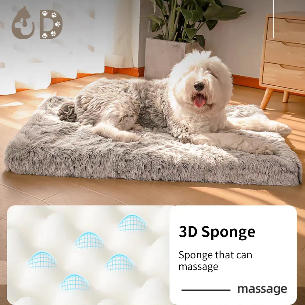 Dog Bed Mats Washable Large Dog Sofa Bed Portable Pet Kennel Fleece Plush Cushion Full Size Deep Sleep Dog Bed Pet Accessories