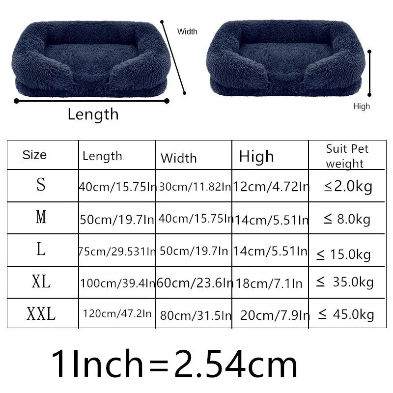 Luxury Winter Warm Large Dog Sofa Bed Dog Kneel Cat Mats House Cushion Pet Sleeping Sofa Beds Mat for Large and Small Dog