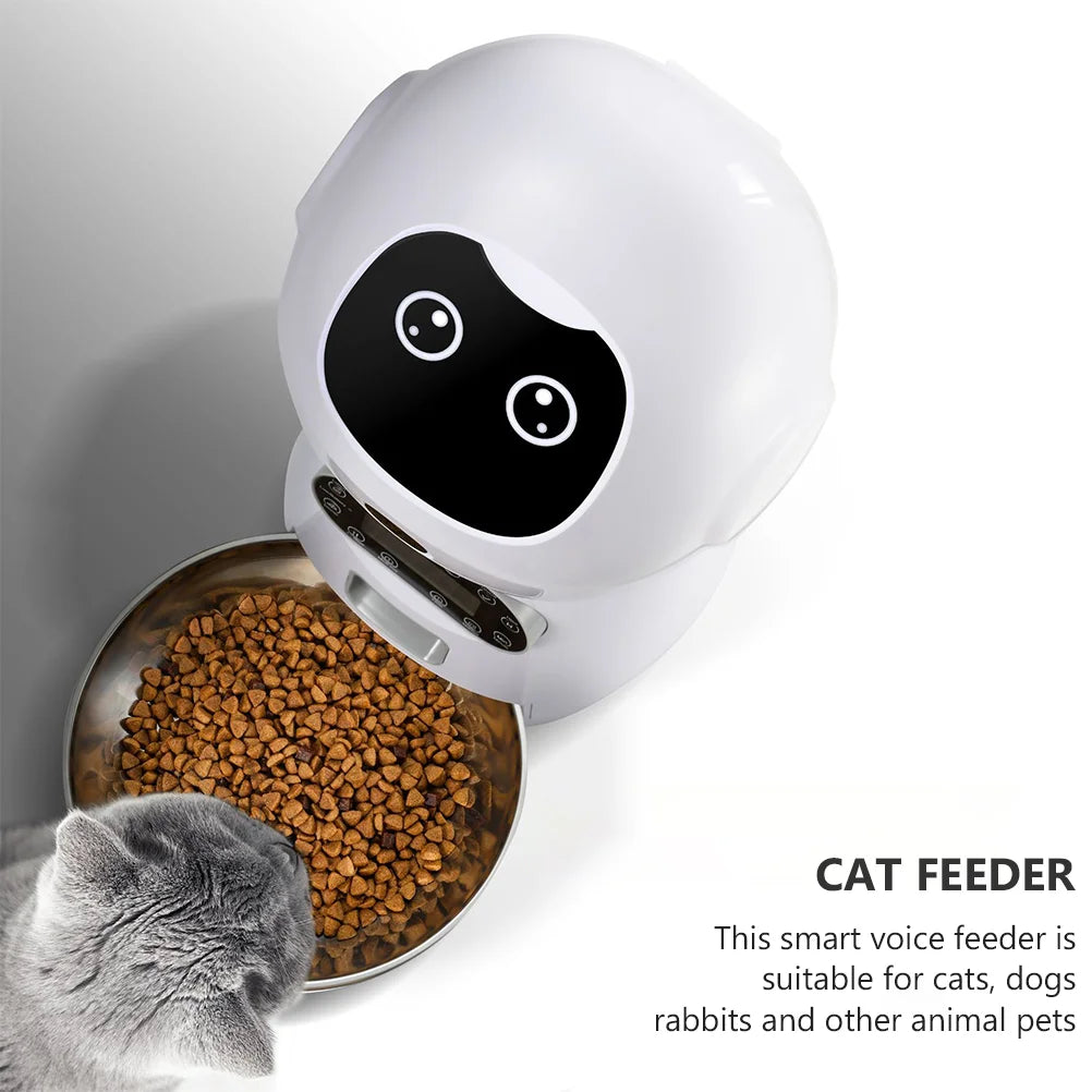 1 Set of Pet Food Dispenser With Stainless Steel Bowl For Dogs Cats Pet Feeder