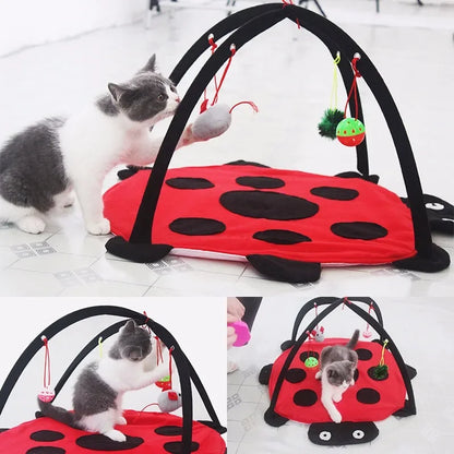 Pet Cat Toy Bed Kitten Tent with 4 Fun Bell Toy Pedant Lightweight Cat Hammock Safe Multifunctional for Home Dog Accessories