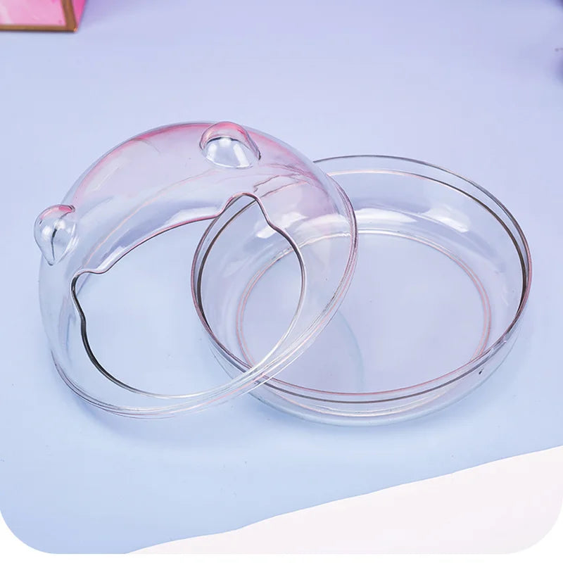 Bear-shaped hamster bathroom fully transparent observation bathroom Hamster Mouse Toilet small pet Cage Box Acrylic House