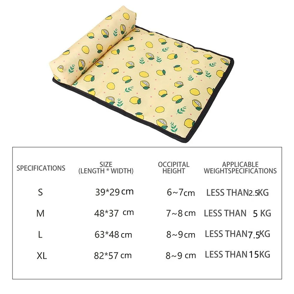 Pet Dog Pillow Cooling Mat Pad Summer Dogs Cats Ice Silk Cooling Blanket Cushion Pet Sofa Kitten Accessories Puppy Supplies