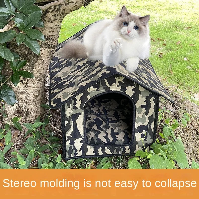 Cat House Dog House Waterproof Pet Carrier Stray  Outdoor Waterproof House Rain Proof Dog   HouseVilla Tent Cat Accessories